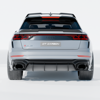 back of the audi rsq8 facelift carbon fibre kit