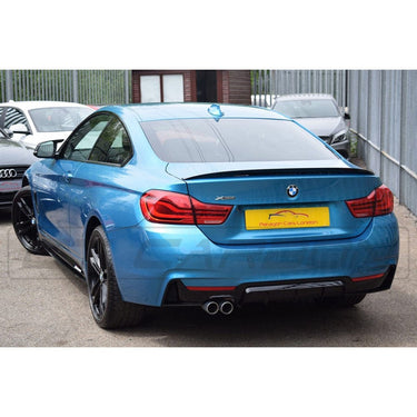 BLAK BY CT DIFFUSER BMW 4 Series F32/F33/F36 Gloss Black Twin Left Exhaust Diffuser - BLAK BY CT CARBON