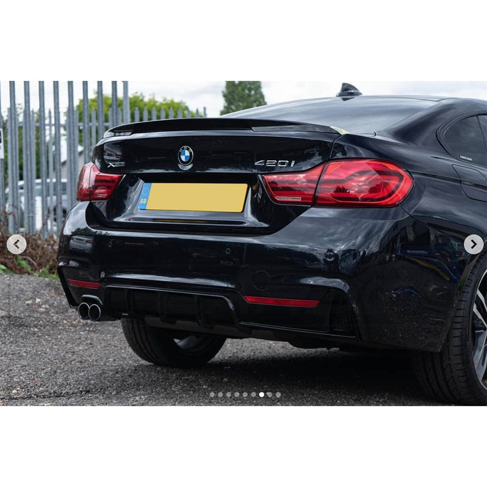 BMW 4 Series F32/F33/F36 Double Slat Grill: Gloss Black – Carbon Accents