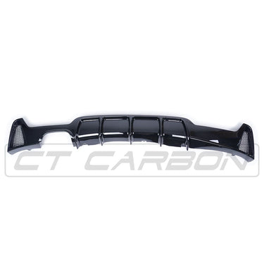 BLAK BY CT DIFFUSER BMW 4 Series F32/F33/F36 Gloss Black Twin Left Exhaust Diffuser - BLAK BY CT CARBON