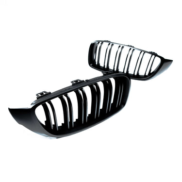 GRILLES CALANDRES NOIRES MATES SPORT DOUBLE AILETTES BMW SERIE 4