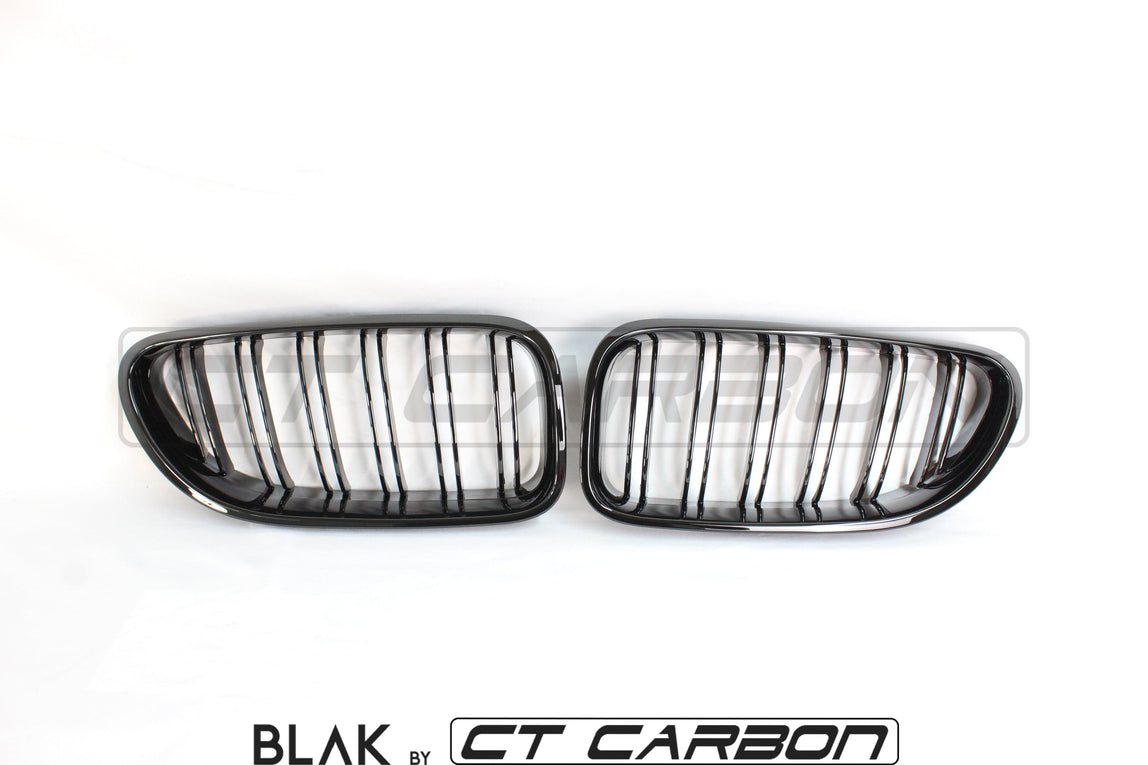 BLAK BY CT Grille BMW 6 SERIES & F06 F12 F13 DOUBLE SLAT BLACK GRILLES - BLAK BY CT CARBON