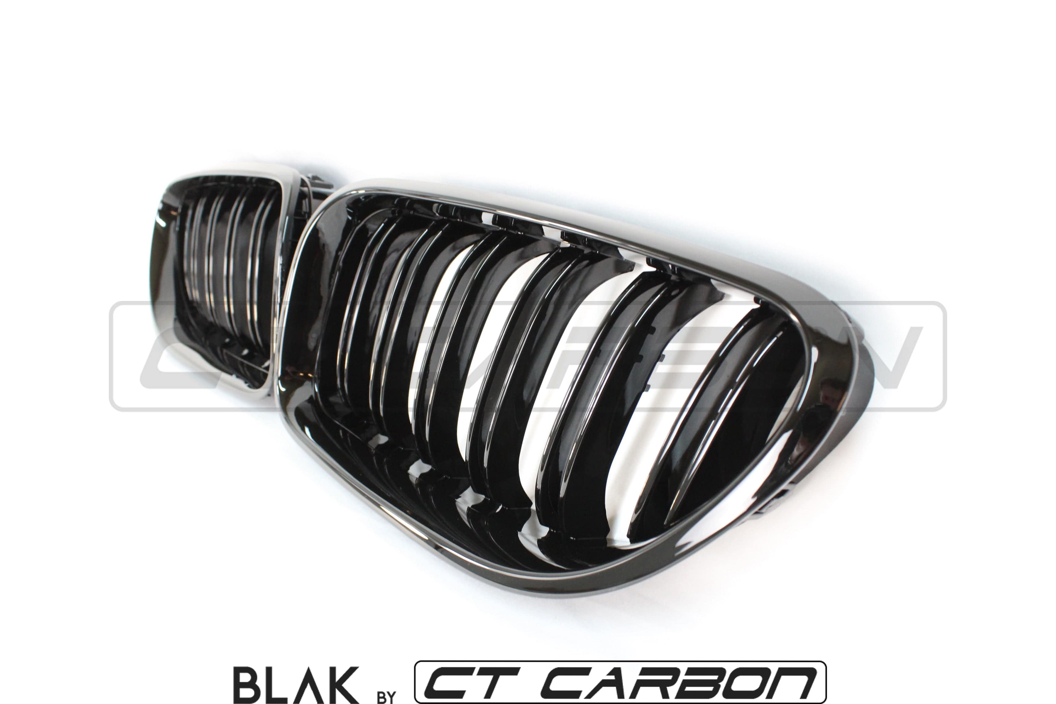 BMW 6 SERIES & F06 F12 F13 DOUBLE SLAT BLACK GRILLES - BLAK BY CT CARBON