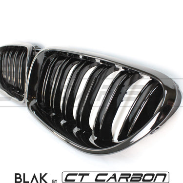 BLAK BY CT Grille BMW 6 SERIES & F06 F12 F13 DOUBLE SLAT BLACK GRILLES - BLAK BY CT CARBON