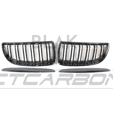 BLAK BY CT GRILLE BMW E90 3 SERIES PRE-LCI DOUBLE SLAT BLACK GRILLES - BLAK BY CT CARBON