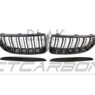 BLAK BY CT GRILLE BMW E90 3 SERIES PRE-LCI DOUBLE SLAT BLACK GRILLES - BLAK BY CT CARBON