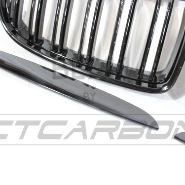 BLAK BY CT GRILLE BMW E90 3 SERIES PRE-LCI DOUBLE SLAT BLACK GRILLES - BLAK BY CT CARBON