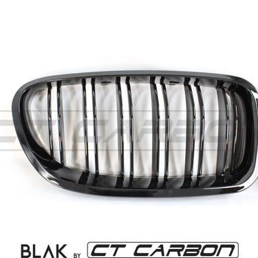 BLAK BY CT GRILLE BMW F10 M5 & 5 SERIES BLACK DOUBLE SLAT GRILLES - BLAK BY CT CARBON