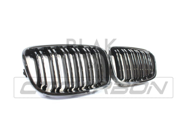 BLAK BY CT GRILLE BMW F20 1 SERIES PRE-LCI DOUBLE SLAT BLACK GRILLES - BLAK BY CT CARBON