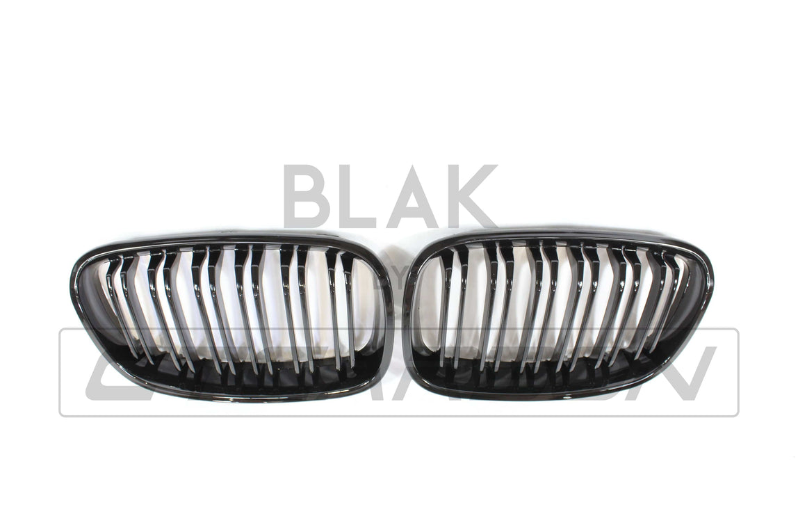 BLAK BY CT GRILLE BMW F20 1 SERIES PRE-LCI DOUBLE SLAT BLACK GRILLES - BLAK BY CT CARBON