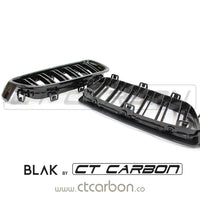 BLAK BY CT Grille BMW F30 3 SERIES BLACK DOUBLE SLAT GRILLES - BLAK BY CT CARBON