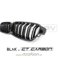 BLAK BY CT Grille BMW F30 3 SERIES BLACK DOUBLE SLAT GRILLES - BLAK BY CT CARBON