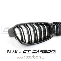 BLAK BY CT Grille BMW F30 3 SERIES BLACK DOUBLE SLAT GRILLES - BLAK BY CT CARBON