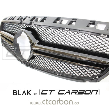 BLAK BY CT Grille MERCEDES W176 A-CLASS & CLA-CLASS 2010-2016 BLACK GRILLE - BLAK BY CT CARBON