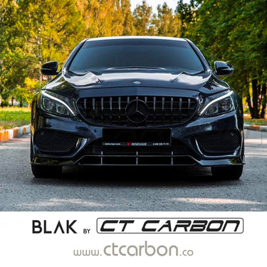 BLAK BY CT GRILLE MERCEDES W205 C CLASS 2014-2018 BLACK GRILLE (WITH CAMERA) - BLAK BY CT CARBON