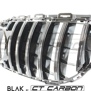 BLAK BY CT GRILLE MERCEDES W205 C CLASS 2014-2018 BLACK GRILLE (WITH CAMERA) - BLAK BY CT CARBON