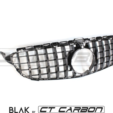 BLAK BY CT GRILLE MERCEDES W205 C CLASS 2014-2018 BLACK GRILLE (WITH CAMERA) - BLAK BY CT CARBON