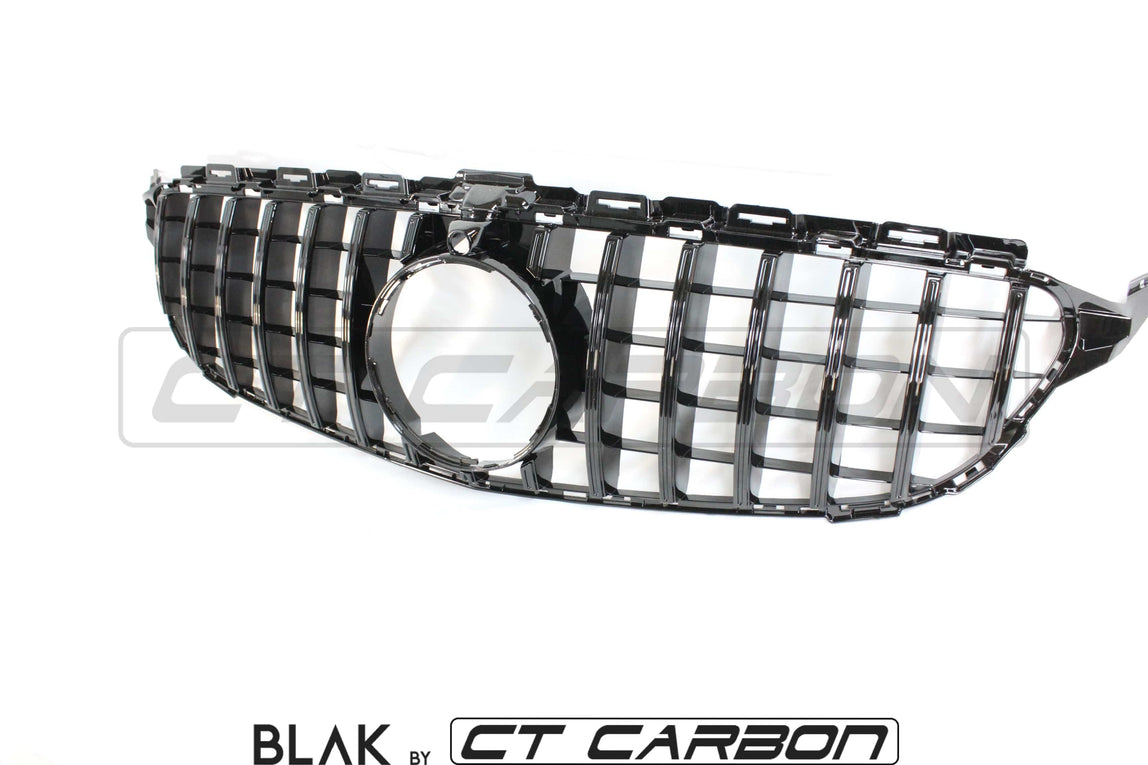 BLAK BY CT GRILLE MERCEDES W205 C CLASS 2014-2018 BLACK GRILLE (WITH CAMERA) - BLAK BY CT CARBON