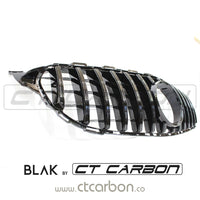 BLAK BY CT GRILLE MERCEDES W205 C CLASS 2014-2018 BLACK GRILLE (WITHOUT CAMERA) - BLAK BY CT CARBON
