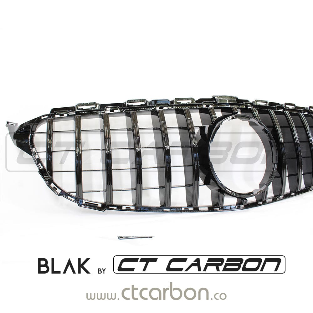 BLAK BY CT GRILLE MERCEDES W205 C CLASS 2014-2018 BLACK GRILLE (WITHOUT CAMERA) - BLAK BY CT CARBON