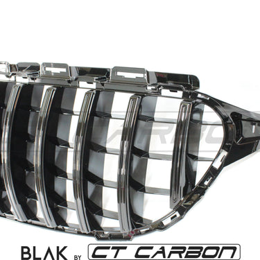 BLAK BY CT GRILLE MERCEDES W205 C CLASS 2019+ BLACK GRILLE (WITH CAMERA) - BLAK BY CT CARBON