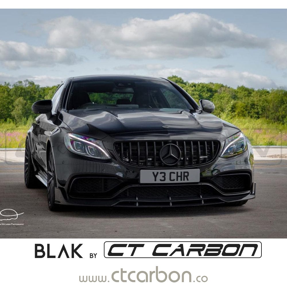 BLAK BY CT Grille MERCEDES W205 C63 AMG 2014-2018 AMG GT BLACK GRILLE (WITHOUT CAMERA)