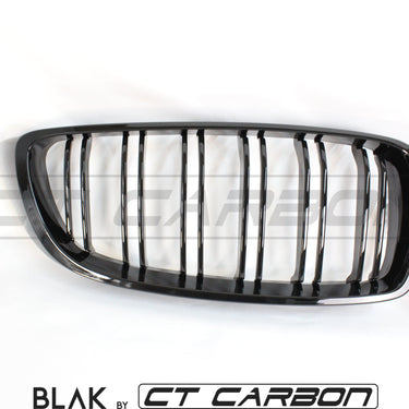 BLAK BY CT Splitter BMW M4 F82 / F83 & F32 4 SERIES DOUBLE SLAT BLACK GRILLES - BLAK BY CT CARBON