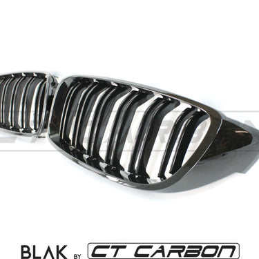 BLAK BY CT Splitter BMW M4 F82 / F83 & F32 4 SERIES DOUBLE SLAT BLACK GRILLES - BLAK BY CT CARBON