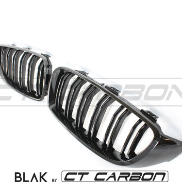 BLAK BY CT Splitter BMW M4 F82 / F83 & F32 4 SERIES DOUBLE SLAT BLACK GRILLES - BLAK BY CT CARBON