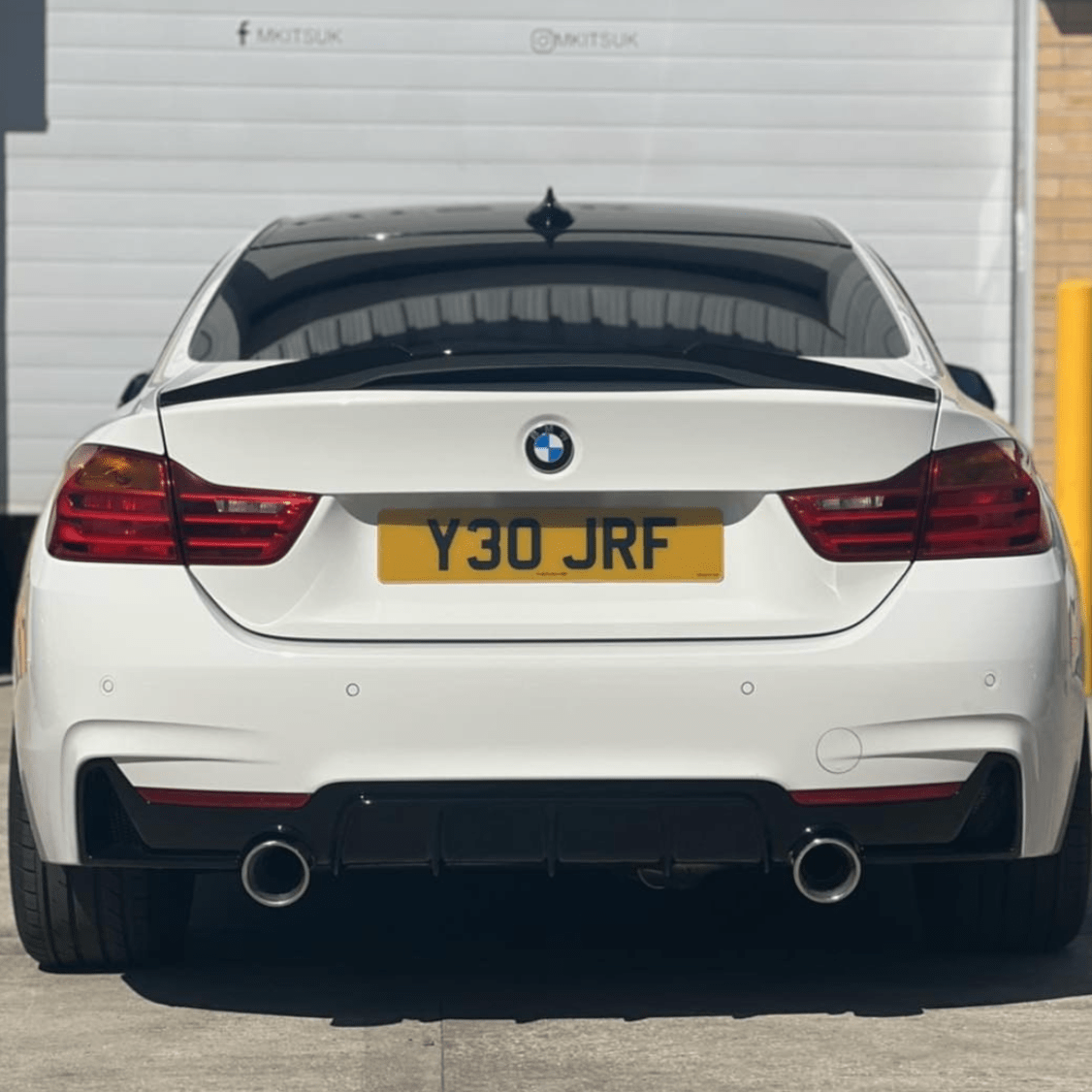 BMW 4 Series F32 Coupe Spoiler: Gloss Black Performance Style – Carbon  Accents