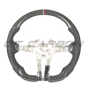 BMW FXX CARBON FIBRE & LEATHER FLAT BOTTOM CUSTOM STEERING WHEEL