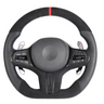 BMW G8X LEATHER / ALCANTARA FLAT BOTTOM CUSTOM STEERING WHEEL