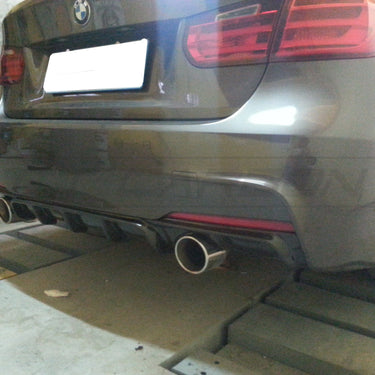 CT CARBON Diffuser BMW F30 3 SERIES CARBON FIBRE DIFFUSER - MP STYLE - DUAL EXHAUST