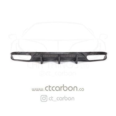 CT CARBON Diffuser MERCEDES C63/C63S W205 COUPE FORGED CARBON FIBRE DIFFUSER - BIG FIN