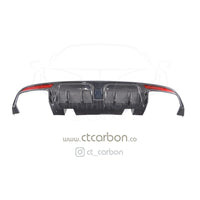 CT CARBON Diffuser MERCEDES W205 C63 & C63S SALOON 4DR CARBON FIBRE DIFFUSER & EXHAUST TIPS - B STYLE