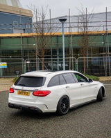 CT CARBON Diffuser MERCEDES W205 C63 & C63S SALOON 4DR CARBON FIBRE DIFFUSER & EXHAUST TIPS - B STYLE