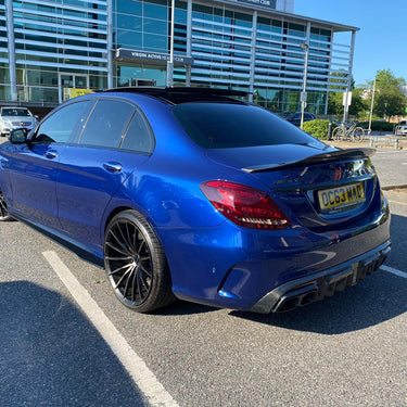 CT CARBON Diffuser MERCEDES W205 C63 & C63S SALOON 4DR CARBON FIBRE DIFFUSER & EXHAUST TIPS - B STYLE