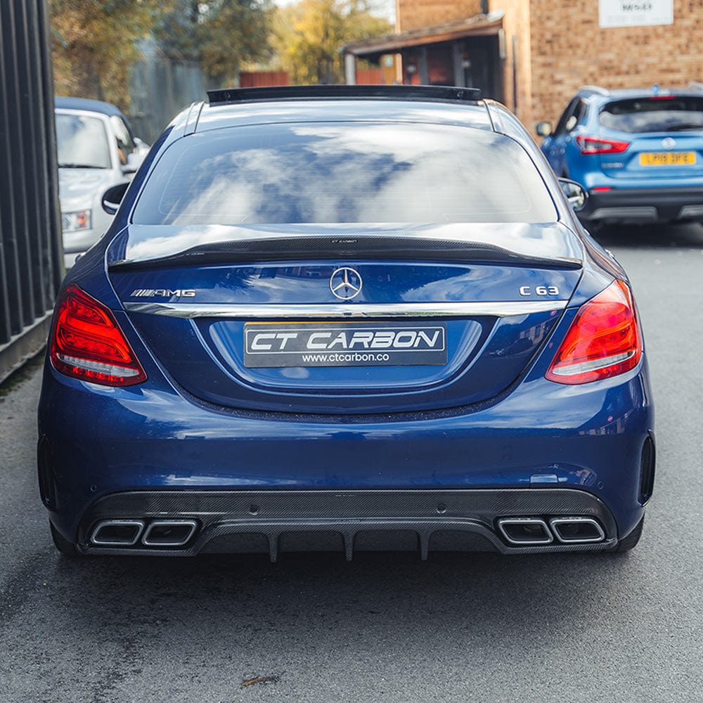 MERCEDES W205 C63 & C63S SALOON CARBON DIFFUSER & EXHAUST TIPS - PS ...