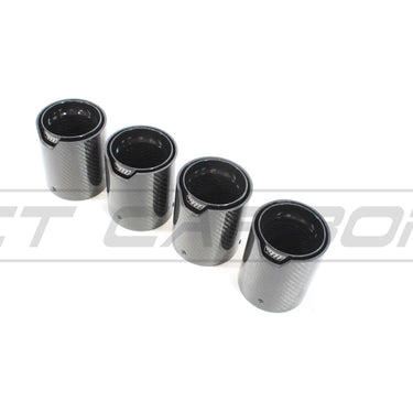 CT CARBON Exhaust Tips BMW F90 M5 CARBON FIBRE EXHAUST TIPS - BLACK x4