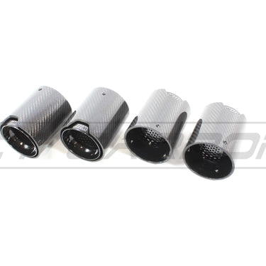 CT CARBON Exhaust Tips BMW F90 M5 CARBON FIBRE EXHAUST TIPS - BLACK x4