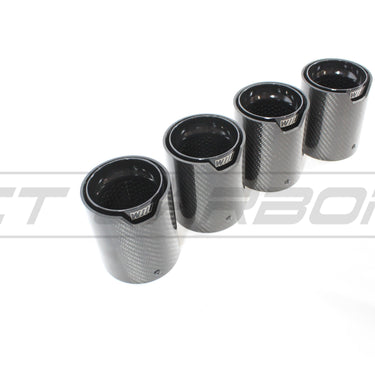 CT CARBON Exhaust Tips BMW F90 M5 CARBON FIBRE EXHAUST TIPS - BLACK x4