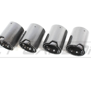 CT CARBON Exhaust Tips BMW F90 M5 CARBON FIBRE EXHAUST TIPS - BLACK x4