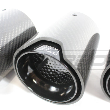 CT CARBON Exhaust Tips BMW F90 M5 CARBON FIBRE EXHAUST TIPS - BLACK x4