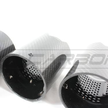 CT CARBON Exhaust Tips BMW F90 M5 CARBON FIBRE EXHAUST TIPS - BLACK x4