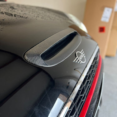 CT CARBON Exhaust Tips MINI COOPER S / JCW F56 CARBON FIBRE BONNET SCOOP COVER