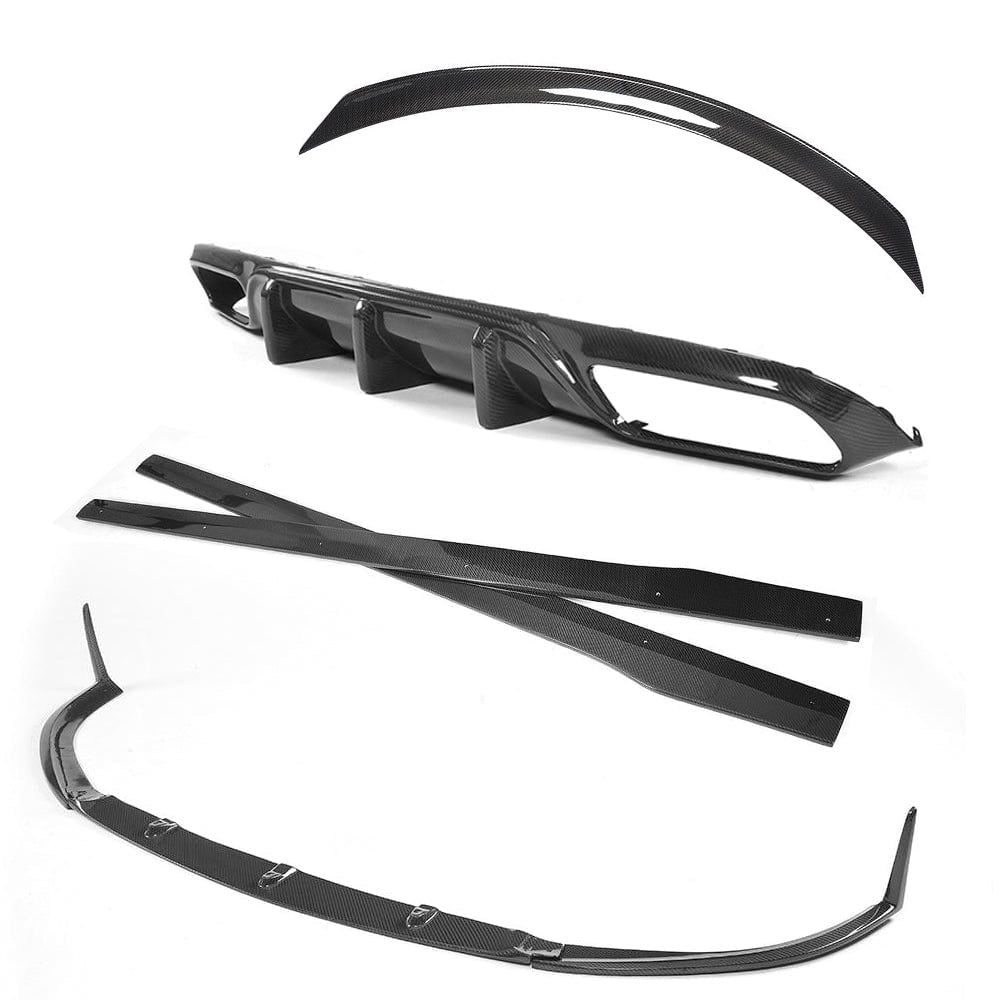 MERCEDES C63 W205 COUPE FULL CARBON FIBRE KIT - V1-Kit-CT CARBON-CT Carbon - High-quality carbon fiber and gloss black aerodynamic parts for premium sports and luxury vehicles.