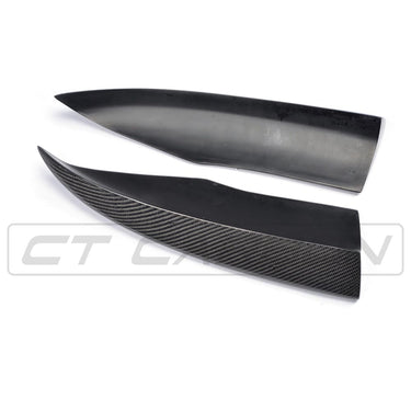CT CARBON Rear Canards AUDI A3 S-LINE & S3 PRE-FACELIFT 8V SALOON CARBON FIBRE REAR BUMPER EXTENSION