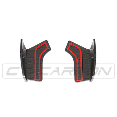 CT CARBON Rear Canards BMW F15 X5 CARBON FIBRE REAR CANARDS - MP STYLE