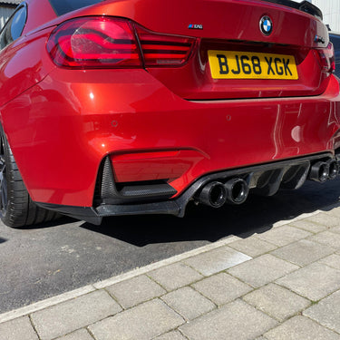 CT CARBON Rear Canards BMW M3 & M4 F80 F82 F83 REAR CARBON FIBRE BUMPER CANARDS