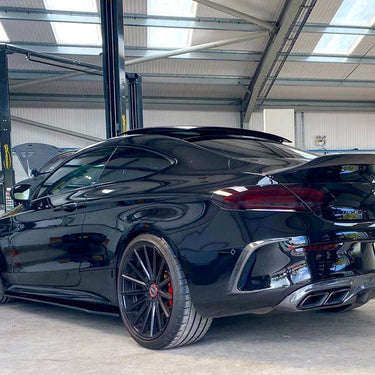 CT CARBON Rear Canards MERCEDES W205 C63 & C63S COUPE 2DR REAR BUMPER CARBON FIBRE CANARDS